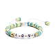 Handgefertigte geflochtene Perlenarmbänder aus Polymer-Ton BJEW-TA00043-34