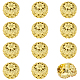 CHGCRAFT 12Pcs Round Candy Boxes Plastic Wedding Favor Boxes Gold Hollow Pattern Storage Boxes Flower Gift Boxes for Wedding Shower Christmas Birthday Party Decor Container CON-WH0087-45-8