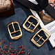 GORGECRAFT 1.99x 3.31 Inch Metal Roller Buckles Light Gold Multi-Purpose Single Prong Square Brass Buckles for Men Women Belts Bags Ring Hand Keychains Dog Leash Home DIY Leather Crafts Hardware DIY-WH0304-140B-5