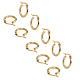 Unicraftale orecchini a cerchio d'oro per le donne uomini 16 paia 15mm ipoallergenico anello in acciaio inossidabile orecchino 1x0.7mm pin piccoli orecchini a cerchio set earwires components STAS-UN0002-59G-6