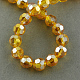 Chapelets de perles en verre électroplaqué EGLA-R016-4m-16-1