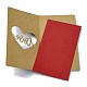 クラフト紙のグリーティングカード  テントカード  母の日のテーマ  封筒付き  単語の愛の長方形  ハート  187x118x0.5mm AJEW-L093-01A-3