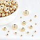 BENECREAT 210Pcs Brass Beads 7 Size Spacer Beads 18k Gold Plated Round Bead for DIY bracelet necklace Craft Making KK-BC0002-41-NF-5