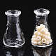 半手動吹きガラスグローブカバー  DIYガラスバイアルペンダントチャーム用  花瓶  透明  22.5~26x15.5mm  半分穴：6mm  ボトル容量：1.8~2.3ml（0.06~0.07液量オンス） BLOW-R005-01-5