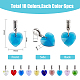 SUPERFINDINGS 60Pcs 10 Colors Glass Heart Pendants Faceted Transparent Beads Charms Crystal Love Charms with Jump Rings for DIY Earring Bracelet Necklace Jewelry Making PALLOY-PH01484-2