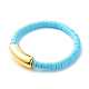 Handmade Polymer Clay Heishi Beads Stretch Bracelet BJEW-JB07324-2