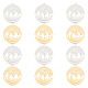 Dicosmetic 12 pcs 2 couleurs Breloques de montagne plates rondes avec pendentif chameau et étoile de lune plaqué or et acier inoxydable pendentifs à breloque creuse pour la fabrication de bijoux de bracelet de collier à faire soi-même STAS-DC0011-01-1