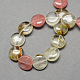 Flat Round Tigerskin Glass Beads Strands G-S110-26-2