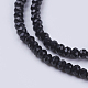 Chapelets de perle en verre opaque de couleur unie X-GLAA-F076-A14-3
