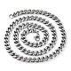 304 Stainless Steel Cuban Link Chain Necklace for Men Women NJEW-C013-01P-2