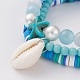 3Pcs 3 Styles Polymer Clay Heishi Beads Stretch Stackable Bracelets Sets BJEW-JB05915-2