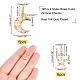 Nbeads 12Pcs 2 Styles Brass Micro Pave Clear Cubic Zirconia Charms KK-NB0001-29G-2