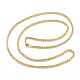 304ステンレス鋼ネックレス  ロープチェーンネックレス  ゴールドカラー  25.98インチ（66cm） X-NJEW-E080-08G-1