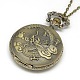 Alloy Flat Round with Dragon Pendant Necklace Pocket Watch X-WACH-N012-27-2