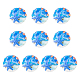 CHGCRAFT 10Pcs 3D Marine Pattern Glass Beads Blue Starfish Loose Spacer Beads for DIY Necklace Bracelet Earrings Keychain Crafts Jewelry Making GLAA-CA0001-41-1
