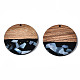 Ciondoli in resina opaca e legno di noce RESI-T035-24-B01-2