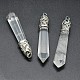 Colgantes puntiagudos de vidrio de latón chapado en platino bala G-F228-07F-RS-1