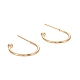 304 Stainless Steel C-shaped Hoop Circle Ball Stud Earrings X-STAS-K204-04G-2