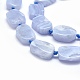 Chapelets de perles en agate avec dentelle bleue naturelle G-O170-20B-3