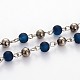Матовые прозрачные цепочки стеклянной бусины для ожерелья браслеты делает AJEW-JB00108-2