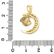 Подвески из латуни микропаве с фианитами и стеклом KK-M315-01G-01-3
