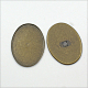 Impostazioni di ottone cabochon per la produzione di gioielli KK-L003-AB-NF-1