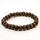 Wood Beads Stretch Bracelets BJEW-F028-M-2