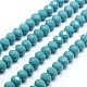Opaque Solid Color Crystal Glass Rondelle Beads Strands EGLA-F046A-19-1
