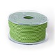 編み紐  革のアクセサリーコード  ジュエリーDIY製版材料  グリーン  3mm  約10.93ヤード（10m）/ロール WL-I003-3mm-C-07-1