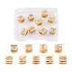 9 pièces 9 style laiton micro pavé de perles européennes de zircone cubique ZIRC-PJ0001-05-1