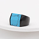 Bague rectangle synthétique turquoise FIND-PW0021-08E-EB-1
