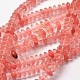 Rondelle Cherry Quartz Glass Beads Strands G-P109-21-1
