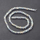 Electroplate Transparent Glass Beads Strands EGLA-K015-07F-3