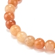 Bracelet extensible perlé de pierres précieuses naturelles et d'hématite synthétique BJEW-JB08179-7