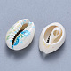 Bedruckte Kaurimuschel Perlen SSHEL-T013-01A-2