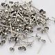 304 Stainless Steel Stud Earring Findings STAS-N019-15-4mm-2