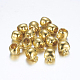 Großes Loch tibetischen Stil Metall European Beads X-TIBEB-R033-G-FF-1