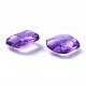 透明なアクリルビーズ  多面カット  長方形  紫色のメディア  17x14.5x7mm  穴：1.8mm  約440個/500g OACR-P007-15-2