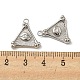 304ステンレス鋼ペンダント  三角形のアイチャーム付き  ステンレス鋼色  17.5x16.5x3.5mm  穴：1.8mm STAS-L022-031P-3