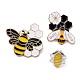 3 pin de esmalte tipo abeja de 3 estilos. JEWB-FS0001-02-3