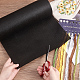 OLYCRAFT Black Embroidery Stabilizer 12 Inchx25 Yards Cut Away Embroidery Stabilizer 0.2mm Thick Water Soluble Stabilizer for Machine Embroidery DIY Luggage Construction Decoration DIY-WH0449-99-3