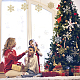 Ahadermaker 12 set 6 decorazioni natalizie in plastica con fiocco di neve in stile AJEW-GA0006-04-5