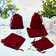 Beebeecraft 25Pcs 9x7cm Jewelry Pouches Dark Red Burgundy Red Soft Velvet Cloth Gift Bags with Drawstring Jewelry Pouches (3.5x2.8Inch) TP-BBC0001-04A-02-4