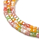 Brins de perles de verre de galvanoplastie de couleur dégradée GLAA-E042-05-B03-4