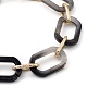 Acrylic & Aluminum Cable Chain Bracelets BJEW-JB05425-06-2