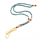 Fabrication de collier de perles turquoise naturelle réglable MAK-G012-02-5