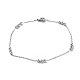 304 bracelets à maillons ronds en perles d'acier inoxydable pour femmes BJEW-D033-01P-1