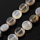 Natural Grey Agate Stone Bead Strands G-R189-12-1