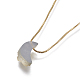 Brass Pendant Necklaces NJEW-I105-09G-3