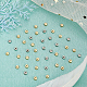 DICOSMETIC 200Pcs 2 Colors Stainless Steel Spacer Beads Flat Round Tiny Smooth Beads Golden Loose Beads Spacers for Jewelry Making Findings DIY Crafts Accessories STAS-DC0005-66-3